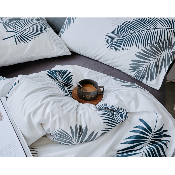 91家纺网 家纺一手货源 找家纺 棉眠 全棉极简风系列四件套床单款 芦笙