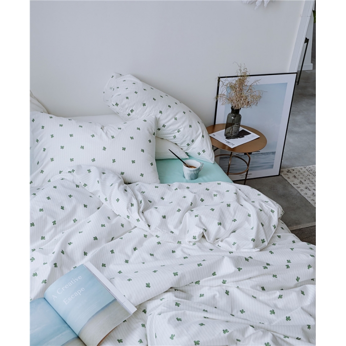 91家纺网 家纺一手货源 找家纺 棉眠 全棉极简风系列四件套床单款 小清新