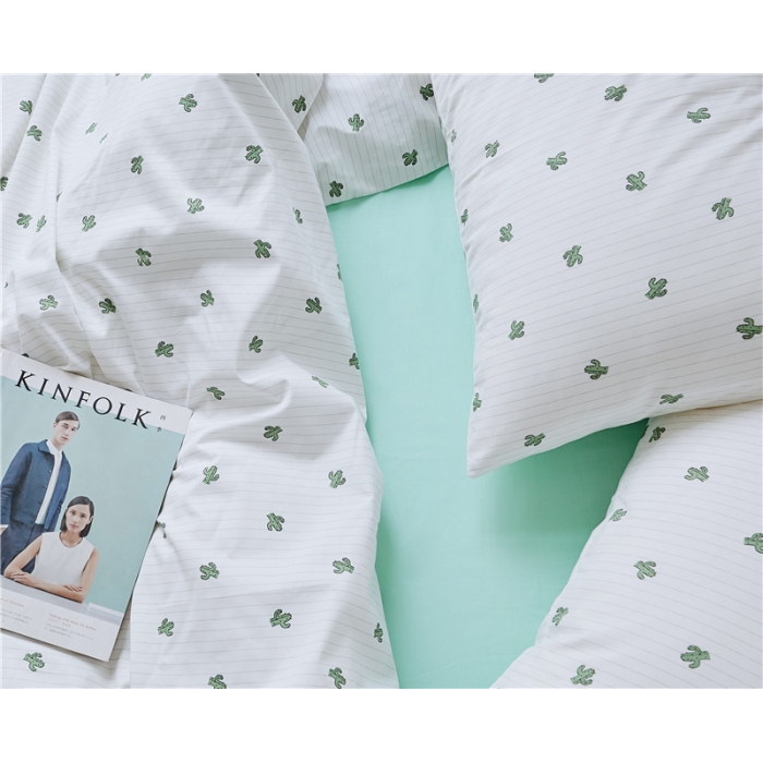 91家纺网 家纺一手货源 找家纺 棉眠 全棉极简风系列四件套床单款 小清新