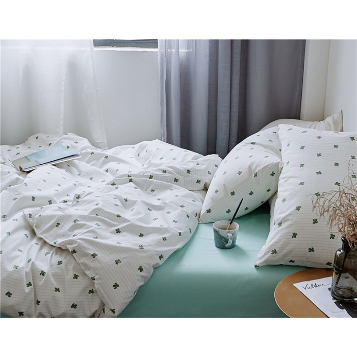91家纺网 家纺一手货源 找家纺 棉眠 全棉极简风系列四件套床单款 小清新