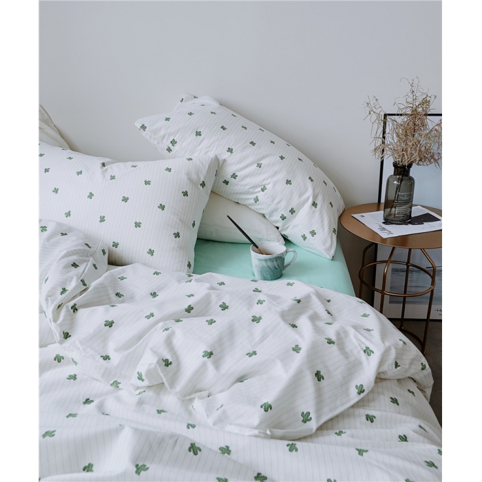 91家纺网 家纺一手货源 找家纺 棉眠 全棉极简风系列四件套床单款 小清新