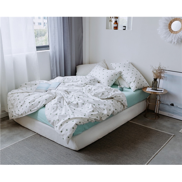 91家纺网 家纺一手货源 找家纺 棉眠 全棉极简风系列四件套床单款 小清新