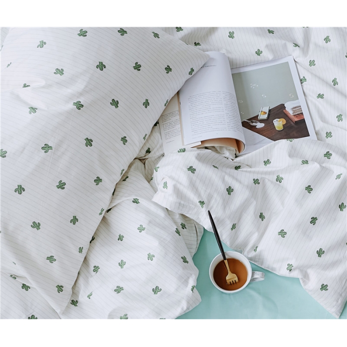 91家纺网 家纺一手货源 找家纺 棉眠 全棉极简风系列四件套床单款 小清新