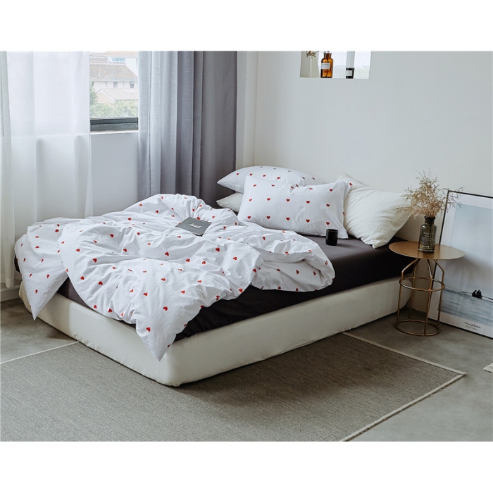 91家纺网 家纺一手货源 找家纺 棉眠 全棉极简风系列四件套床单款 一见倾心