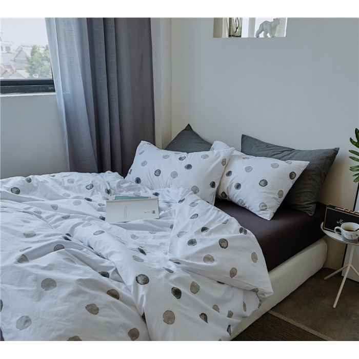 91家纺网 家纺一手货源 找家纺 棉眠 全棉极简风系列四件套床单款 元歌