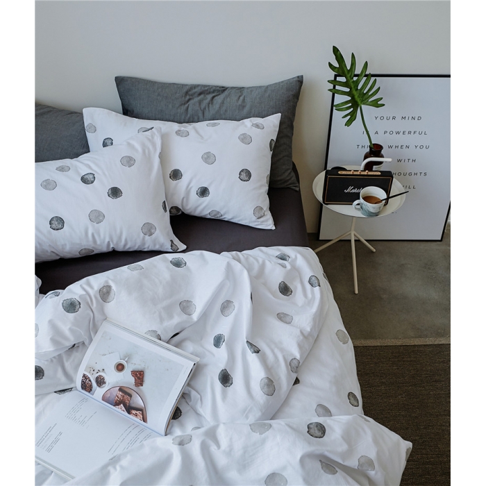 91家纺网 家纺一手货源 找家纺 棉眠 全棉极简风系列四件套床单款 元歌