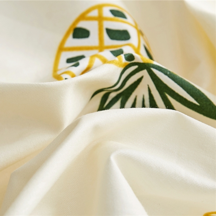 91家纺网 家纺一手货源 找家纺 棉眠  2018新款棉眠棉加绒四件套 大菠萝