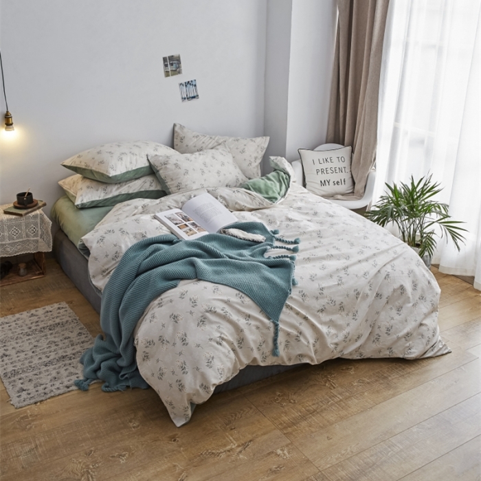 91家纺网 家纺一手货源 找家纺 棉眠  2018新款棉眠棉加绒四件套 妃子笑