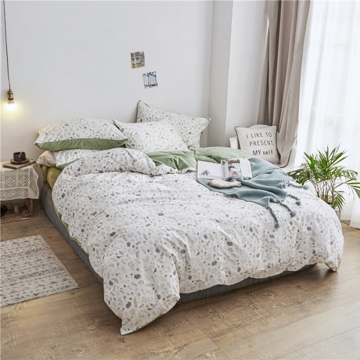 91家纺网 家纺一手货源 找家纺 棉眠  2018新款棉眠棉加绒四件套 绿野仙踪