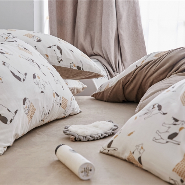 91家纺网 家纺一手货源 找家纺 棉眠  2018新款棉眠棉加绒四件套 奈良