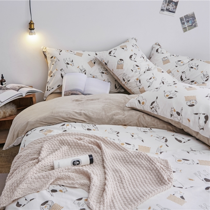 91家纺网 家纺一手货源 找家纺 棉眠  2018新款棉眠棉加绒四件套 奈良