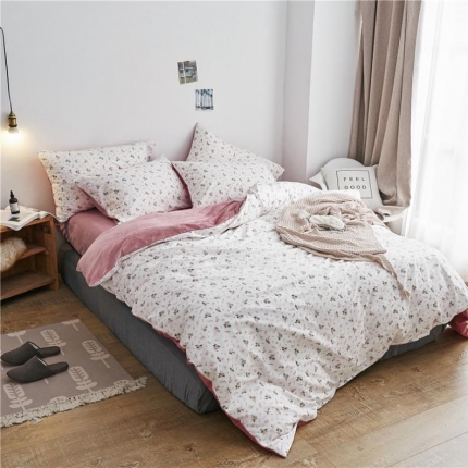 棉眠  2018新款棉眠棉加绒四件套 婉约