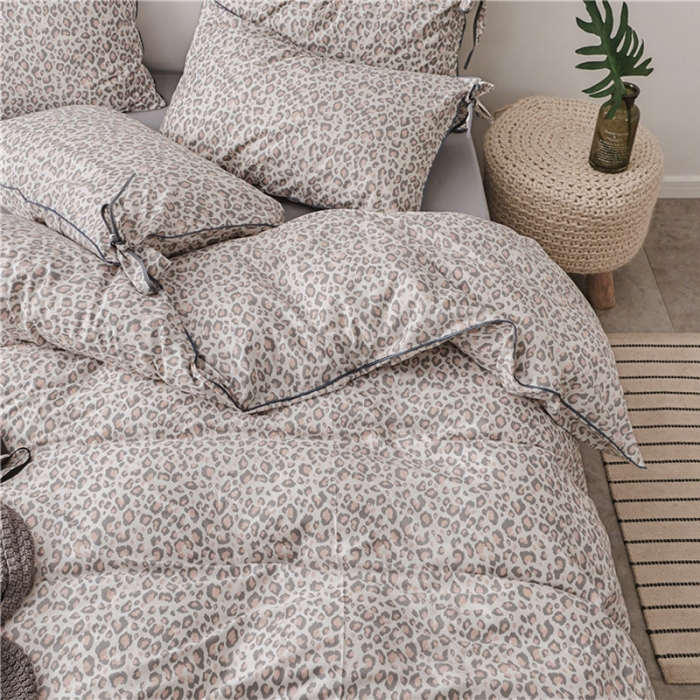 91家纺网 家纺一手货源 找家纺 棉眠 2019春夏新款全棉镶边蝴蝶结四件套 床单款 小野