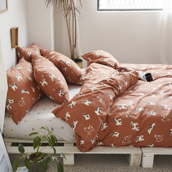 91家纺网 家纺一手货源 找家纺 （总）棉眠 2019新款13070简约全棉四件套