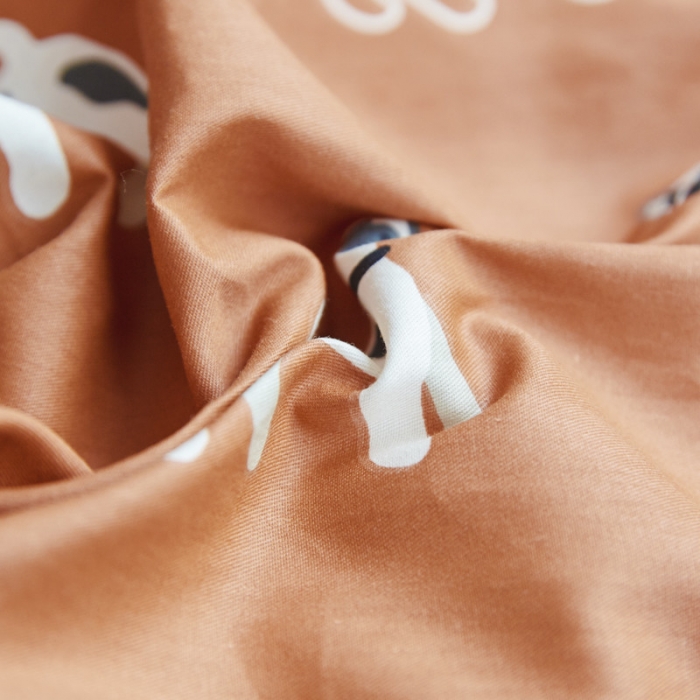 91家纺网 家纺一手货源 找家纺 棉眠 2019新款13070简约全棉四件套 狗狗日记