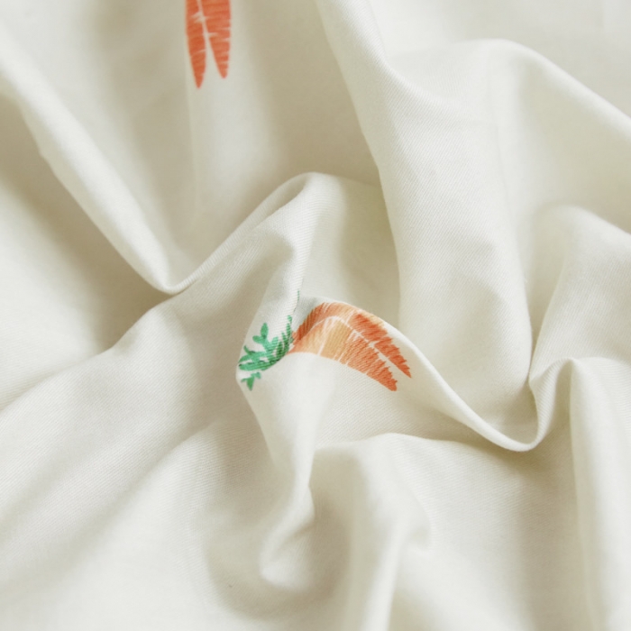 91家纺网 家纺一手货源 找家纺 棉眠 2019新款13070简约全棉四件套 小萝卜