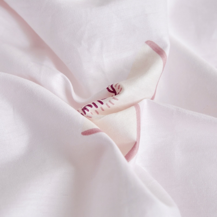 91家纺网 家纺一手货源 找家纺 棉眠 2019新款13070简约全棉四件套 小桃桃