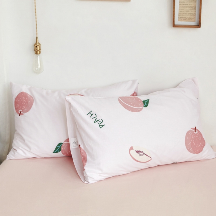 91家纺网 家纺一手货源 找家纺 棉眠 2019新款13070简约全棉四件套 小桃桃