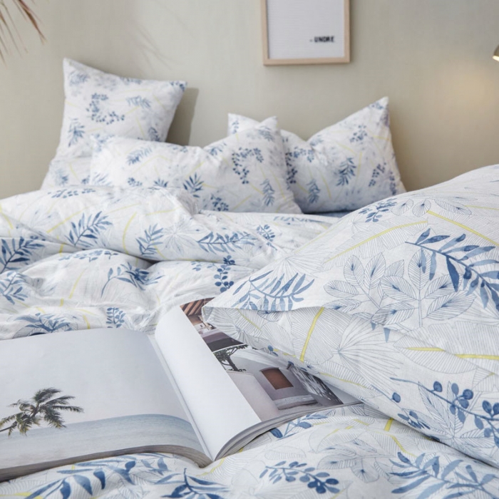 91家纺网 家纺一手货源 找家纺 棉眠 2019新款13372简约全棉四件套 芭蕉