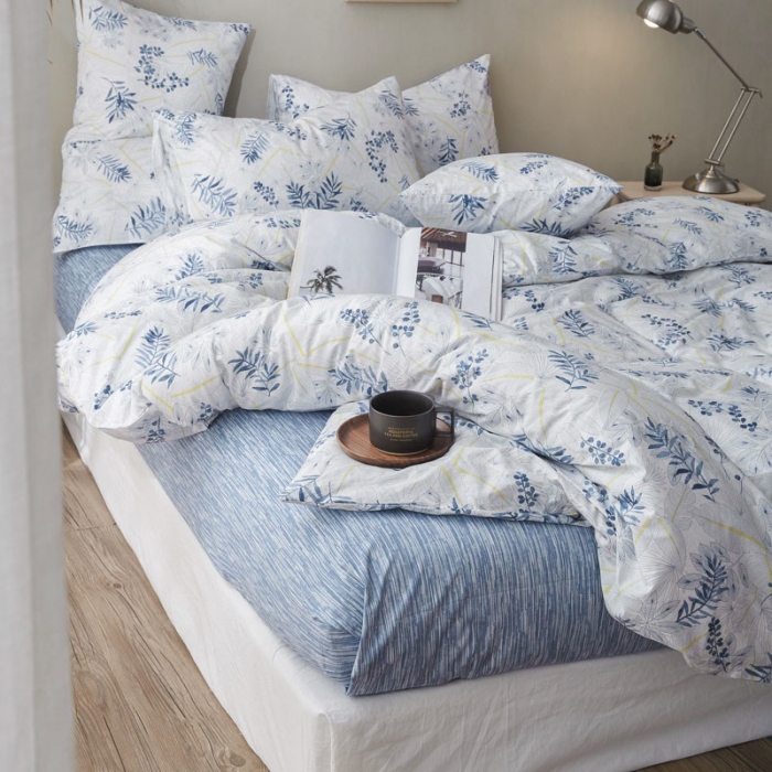 91家纺网 家纺一手货源 找家纺 棉眠 2019新款13372简约全棉四件套 芭蕉