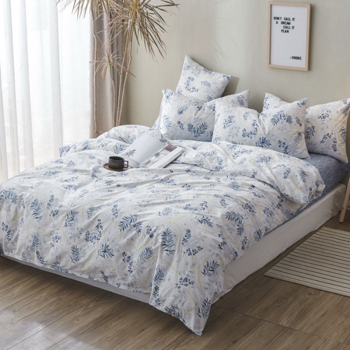 91家纺网 家纺一手货源 找家纺 棉眠 2019新款13372简约全棉四件套 芭蕉