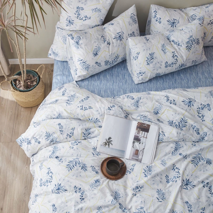 91家纺网 家纺一手货源 找家纺 棉眠 2019新款13372简约全棉四件套 芭蕉