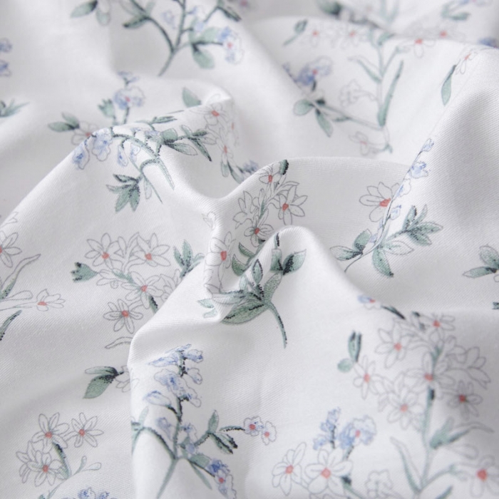 91家纺网 家纺一手货源 找家纺 棉眠 2019新款13372简约全棉四件套 初晴