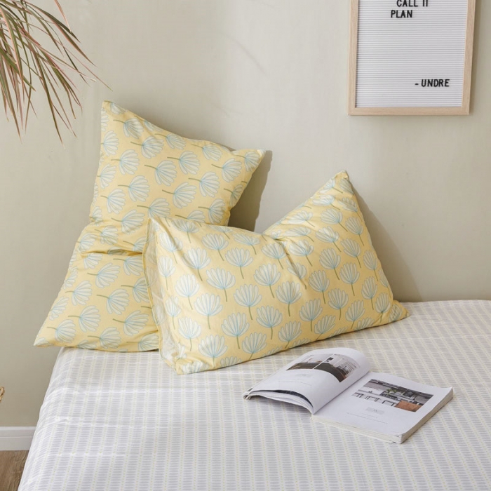 91家纺网 家纺一手货源 找家纺 棉眠 2019新款13372简约全棉四件套 锦瑟