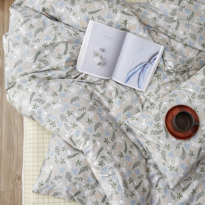 91家纺网 家纺一手货源 找家纺 棉眠 2019新款13372简约全棉四件套 秋实