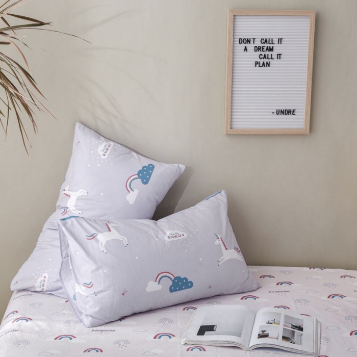 91家纺网 家纺一手货源 找家纺 棉眠 2019新款13372简约全棉四件套 甜梦