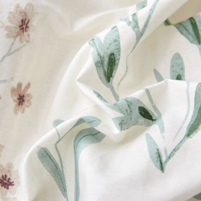 91家纺网 家纺一手货源 找家纺 棉眠 2019新款13372简约全棉四件套 夏意