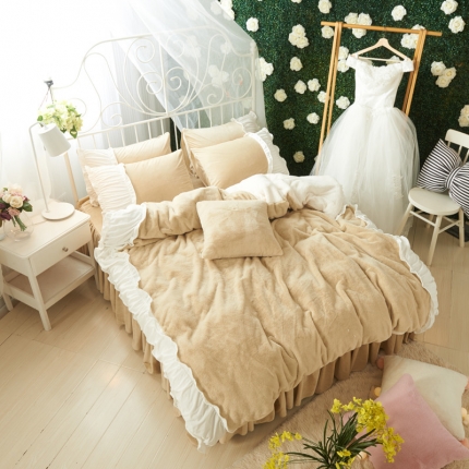 91家纺网 家纺一手货源 找家纺 （总）漫调家纺 新款兔兔绒四件套 韩版