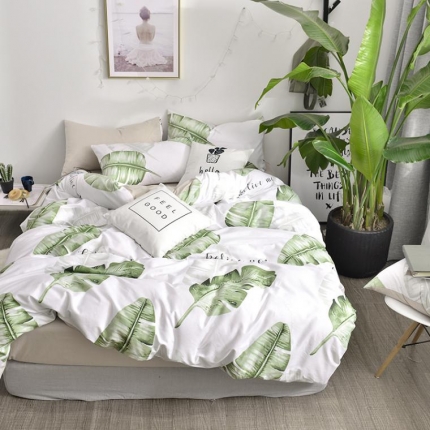 91家纺网 家纺一手货源 找家纺 漫调家纺 2018全棉北欧小清新四件套爱恋