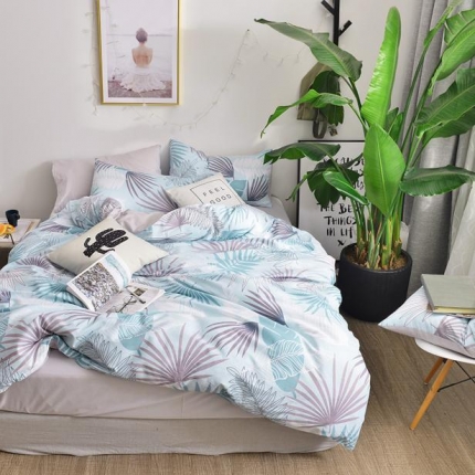 91家纺网 家纺一手货源 找家纺 漫调家纺 2018全棉北欧小清新四件套记忆之秋