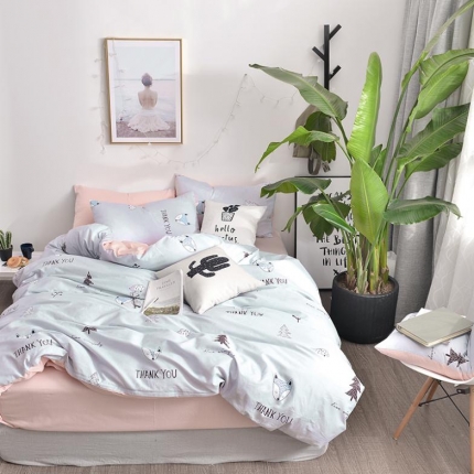 91家纺网 家纺一手货源 找家纺 （总）漫调家纺 2018全棉北欧小清新四件套