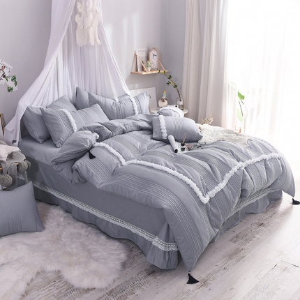 91家纺网 家纺一手货源 找家纺 （总）漫调家纺 全棉韩版公主风被套式夏凉被