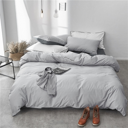 91家纺网 家纺一手货源 找家纺 （总）2018秋冬新款色织简易绣四件套