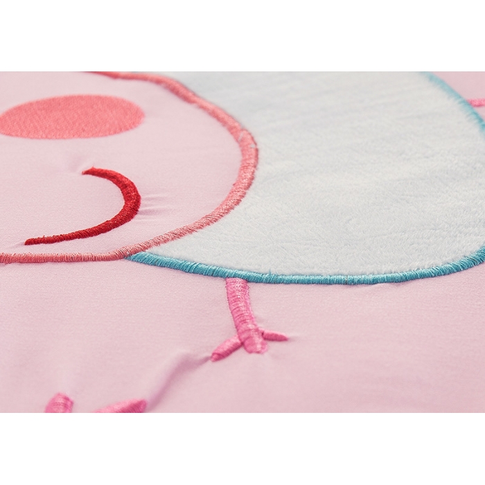 91家纺网 家纺一手货源 找家纺 欧冠家纺 水洗磨毛卡通床裙款四件套 佩琪与乔治