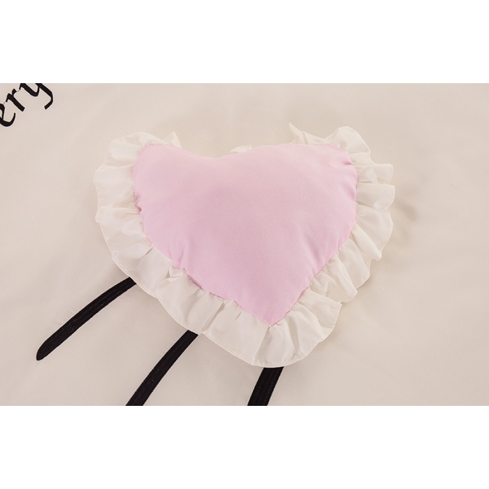 91家纺网 家纺一手货源 找家纺 欧冠家纺 水洗磨毛卡通床裙款四件套 美美猫白