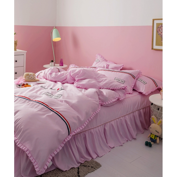 91家纺网 家纺一手货源 找家纺 （总）2018欧冠家纺INS典藏版爆款四件套 床裙款