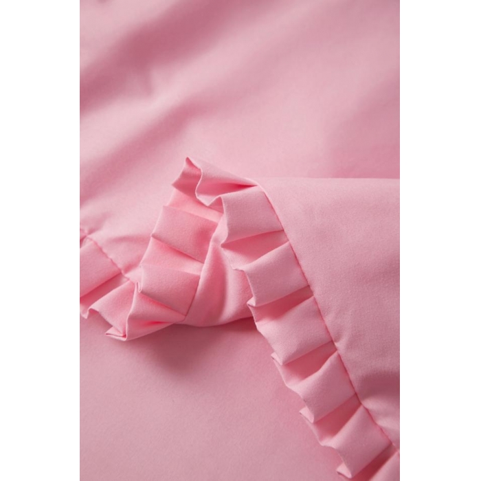 91家纺网 家纺一手货源 找家纺 2018欧冠家纺INS典藏版爆款四件套 床裙款 INS-深粉