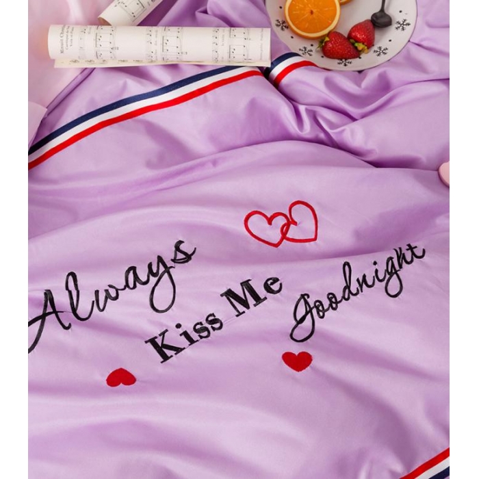 91家纺网 家纺一手货源 找家纺 2018欧冠家纺INS典藏版爆款四件套 床裙款 INS-紫粉