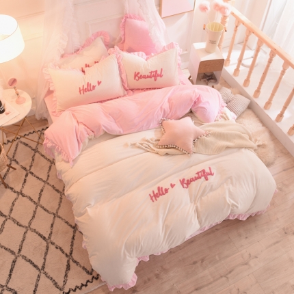 91家纺网 家纺一手货源 找家纺 （总）欧冠家纺 宝宝绒毛巾绣四件套