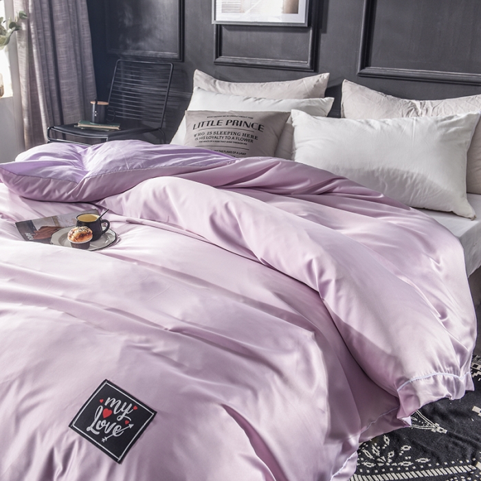 91家纺网 家纺一手货源 找家纺 欧冠 2019新款水洗真丝单被套 紫色
