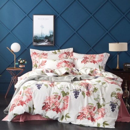 91家纺网 家纺一手货源 找家纺 （总）棉生活 高端系列60长绒棉四件套床单款