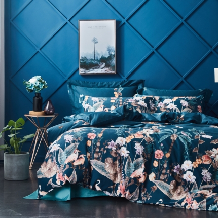 91家纺网 家纺一手货源 找家纺 棉生活 高端系列60长绒棉四件套床单款亚瑟