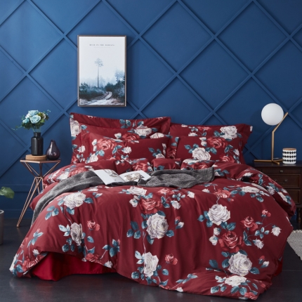 91家纺网 家纺一手货源 找家纺 （总）棉生活 高端系列60长绒棉四件套床单款