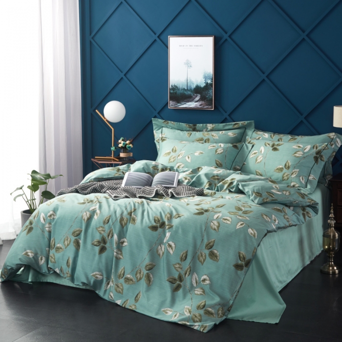 91家纺网 家纺一手货源 找家纺 棉生活 高端系列60长绒棉四件套床单款蔓蔓