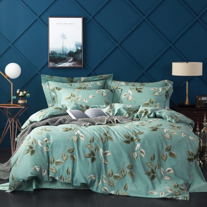 91家纺网 家纺一手货源 找家纺 棉生活 高端系列60长绒棉四件套床单款蔓蔓