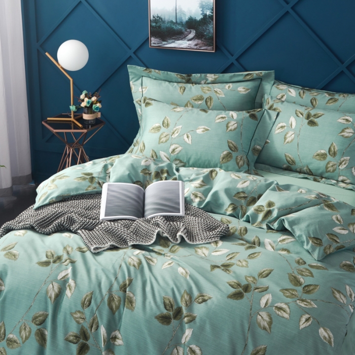 91家纺网 家纺一手货源 找家纺 棉生活 高端系列60长绒棉四件套床单款蔓蔓